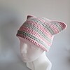 Gehaakte muts 'Baby pink & mint'