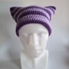 Gehaakte muts 'Purple & Lilac'