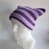 Gehaakte muts 'Purple & Lilac'