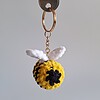 Gehaakte sleutelhanger 'Original bee'