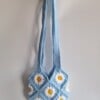 Gehaakte tas 'Baby blue daisy'