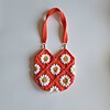 Gehaakte tas 'Coral daisy'