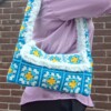 Gehaakte tas 'Furry & turquoise'