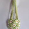Gehaakte tas 'Green daisy'
