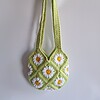 Gehaakte tas 'Green daisy'