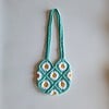 Gehaakte tas | Turquoise madeliefjes