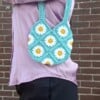 Gehaakte tas 'Peppermint daisy'