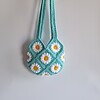 Gehaakte tas | Turquoise madeliefjes