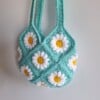 Gehaakte tas 'Peppermint daisy'