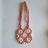 Gehaakte tas 'Pink daisy'