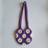 Gehaakte tas 'Purple daisy'