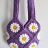 Gehaakte tas 'Purple daisy'