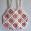 Gehaakte tas 'White daisy'