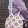 Gehaakte tas 'White daisy'