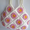 Gehaakte tas 'White daisy'