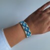 Geweven kralen armband 'Blue hourglass'