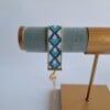 Geweven kralen armband 'Blue hourglass'