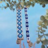 Geweven kralen armband 'Blue hourglass'