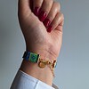 Geweven kralen armband 'Blue stained glass'