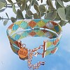 Geweven kralen armband 'Boho-chic hexagon'