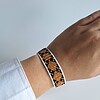 Geweven kralen armband 'Brown argyle'