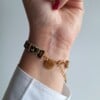 Geweven kralen armband 'Brown leopard'