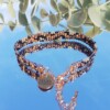 Geweven kralen armband 'Brown leopard'
