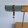 Geweven kralen armband 'Caramel leopard'