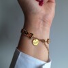 Geweven kralen armband 'Caramel leopard'