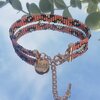 Geweven kralen armband 'Caramel leopard'