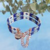 Geweven kralen armband 'Gold stained glass'
