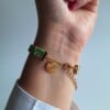 Geweven kralen armband 'Green zigzag'