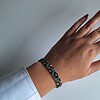 Geweven kralen armband 'Grey leopard'