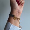 Geweven kralen armband 'Grey leopard'
