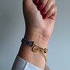 Geweven kralen armband 'Grey leopard'