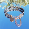 Geweven kralen armband 'Grey leopard'