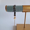 Geweven kralen armband 'Grey leopard'