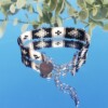 Geweven kralen armband 'Grey stained glass'