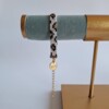 Geweven kralen armband 'Light pink leopard'