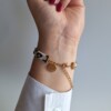 Geweven kralen armband 'Light pink leopard'