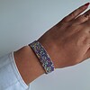 Geweven kralen armband | Mintgroene bloesem