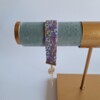 Geweven kralen armband 'Minty blossom'