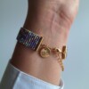 Geweven kralen armband 'Minty blossom'
