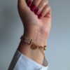 Geweven kralen armband 'Nude chevron'