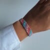 Geweven kralen armband 'Pastel stripes'