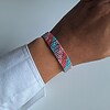 Geweven kralen armband 'Pastel stripes'