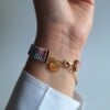 Geweven kralen armband 'Pastel stripes'