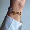 Geweven kralen armband 'Pastel stripes'