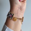 Geweven kralen armband 'Pink diamond'