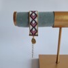Geweven kralen armband 'Pink diamond'